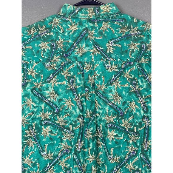 BUGLE BOY COMPANY Hawaiian Sz. L Men's Short Sleeve Shirt - Picture 7 of 10
